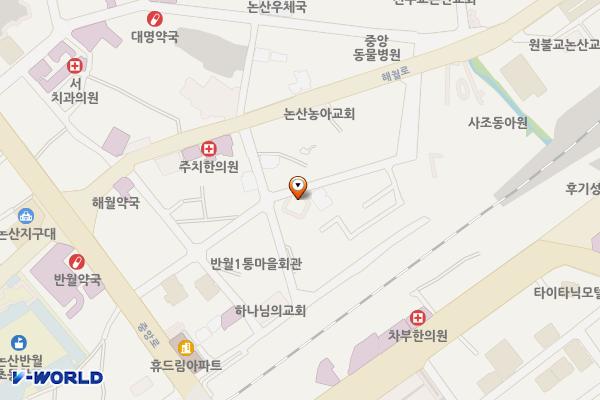 반월동 54번지 공영주차장 위치 지도 — 충청남도 논산시 반월동 54