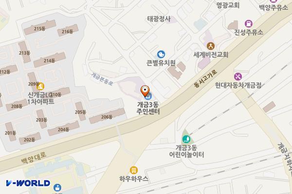 개금3동주민센터 위치 지도 — 부산광역시 부산진구 개금본동로 88