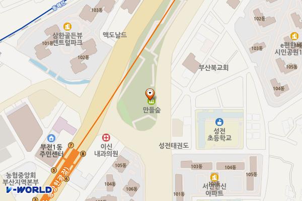 송상현광장 선큰광장 위치 지도 — 부산광역시 부산진구 중앙대로 818
