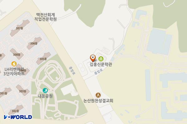 내동 공영주차장 위치 지도 — 충청남도 논산시 내동 1213