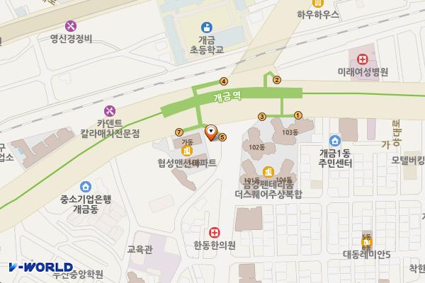 국민은행(개금동지점) 위치 지도 — 부산광역시 부산진구 복지로 2, 국민은행 개금동지점 (개금동)