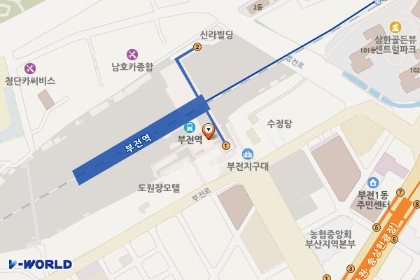 부전역(철도) 위치 지도 — 부산광역시 부산진구 부전로 181