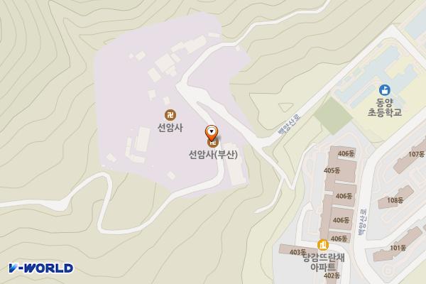 백양산 등산로 위치 지도 — 부산광역시 부산진구 백양산로 138