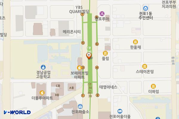 지하철 전포역 위치 지도 — 부산광역시 부산진구 전포대로 지하 181