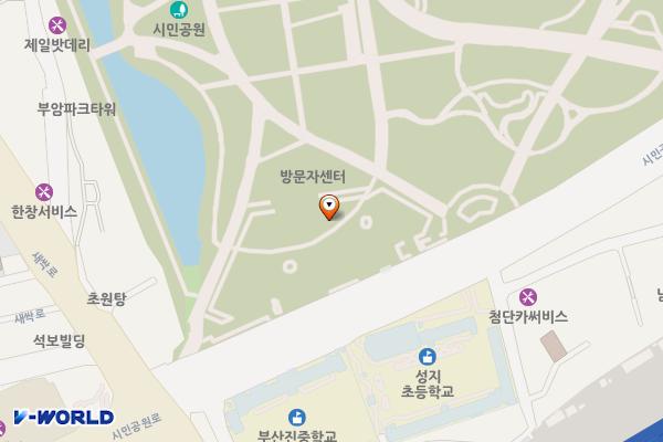 부산시민공원 숲속북카페 위치 지도 — 부산광역시 부산진구 시민공원로 73