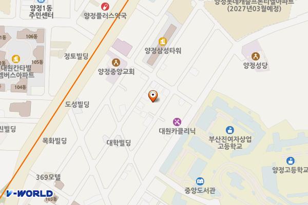 양정어르신쉼터 위치 지도 — 부산광역시 부산진구 양지로17번길 39