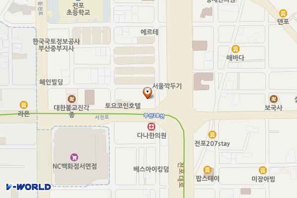 부산진소방서 위치 지도 — 부산광역시 부산진구 서전로 43, 부산진소방서 (전포동)