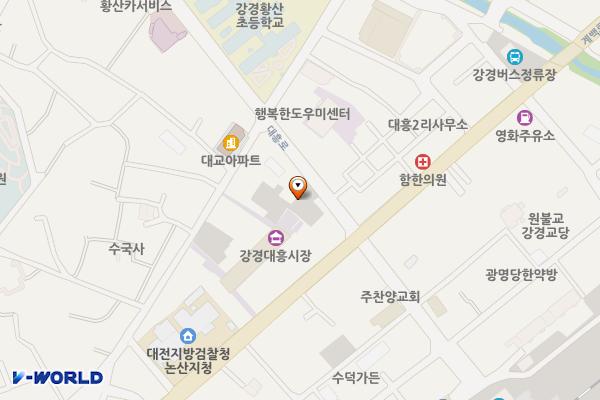 강경 대흥시장1 주차장 위치 지도 — 충청남도 논산시 강경읍 대흥리 15-4