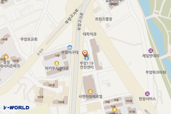 부암119 안전센터 위치 지도 — 부산광역시 부산진구 신천대로 282, 부암119안전센터 (부암동)