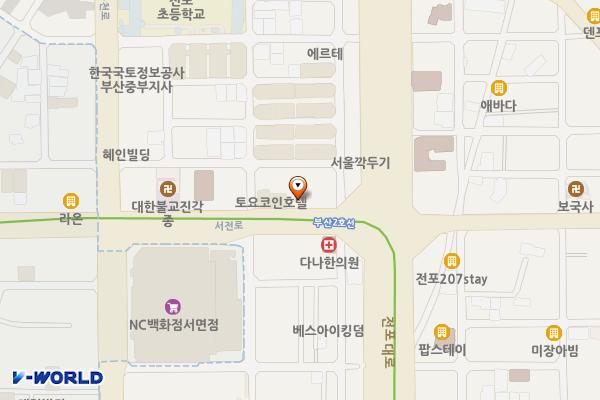 농협(전포동지점) 위치 지도 — 부산광역시 부산진구 서전로 41, 농협 전포동지점 (전포동)