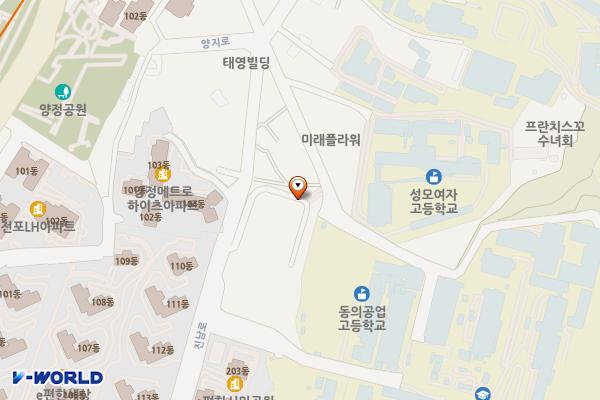 전포1배수지 위치 지도 — 부산광역시 부산진구 양정동 418-247