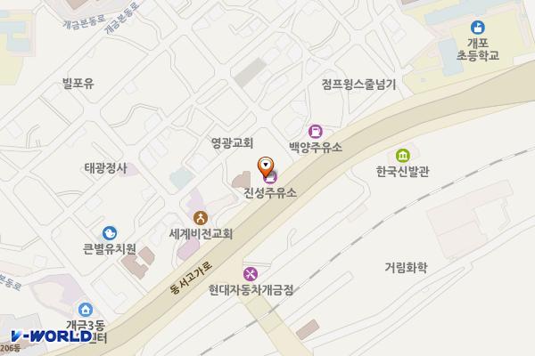 진성주유소 위치 지도 — 부산광역시 부산진구 백양대로 242, 진성주유소 (개금동)