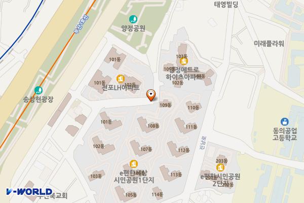 양정라이온스공원 위치 지도 — 부산광역시 부산진구 중앙대로848번길
