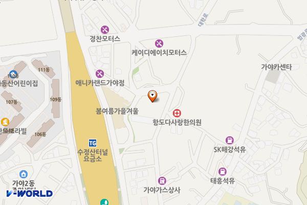 다사랑치매전문주간보호센터 위치 지도 — 부산광역시 부산진구 대학로 60