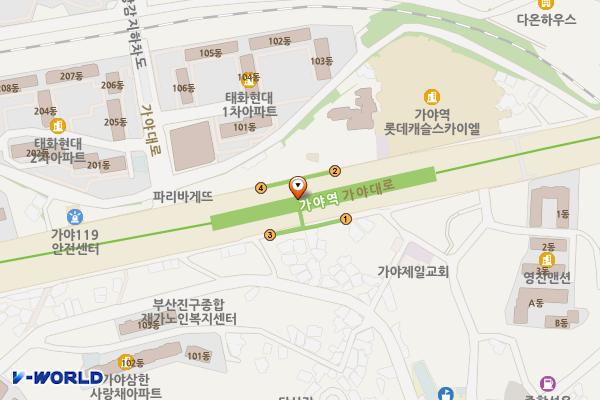 지하철 가야역 위치 지도 — 부산광역시 부산진구 가야대로 지하 650
