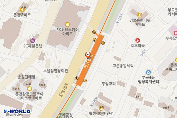온천장 지하철역(1호선) 위치 지도 — 부산광역시 동래구 중앙대로 1520