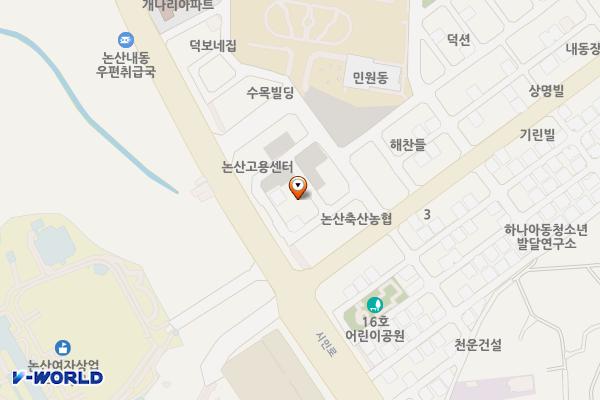 내동 942번지 임시공영주차장 위치 지도 — 충청남도 논산시 내동 942