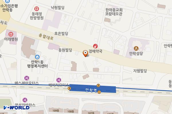 동래구 장애인복지관 위치 지도 — 부산광역시 동래구 충렬대로 386