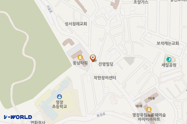 상수도사업본부 북부지소 위치 지도 — 부산광역시 동래구 시실로164