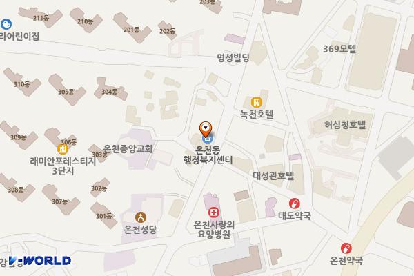 온천제1동 행정복지센터 위치 지도 — 부산광역시 동래구 금강로 127