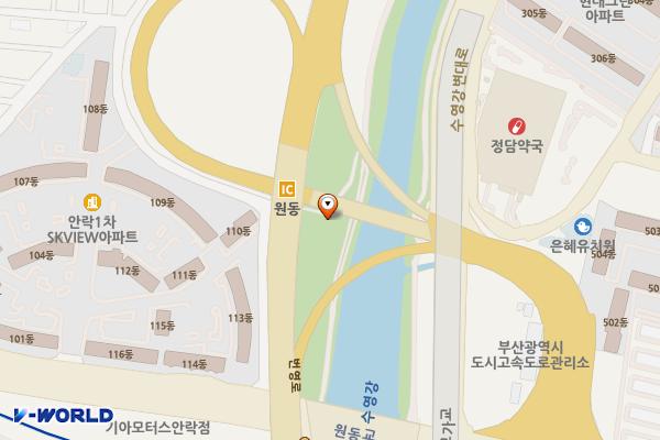 수영강변 공중화장실 위치 지도 — 부산광역시 동래구 수영강서자전거길 462