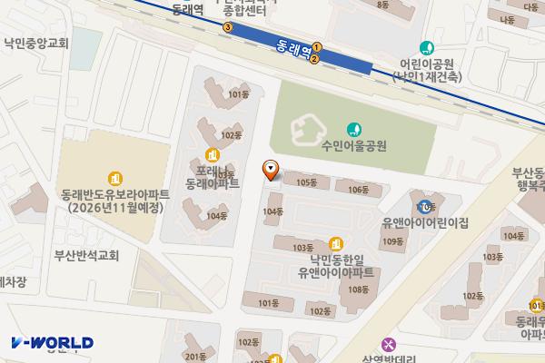 수민동 행정복지센터 위치 지도 — 부산광역시 동래구 온천천로339번길 48