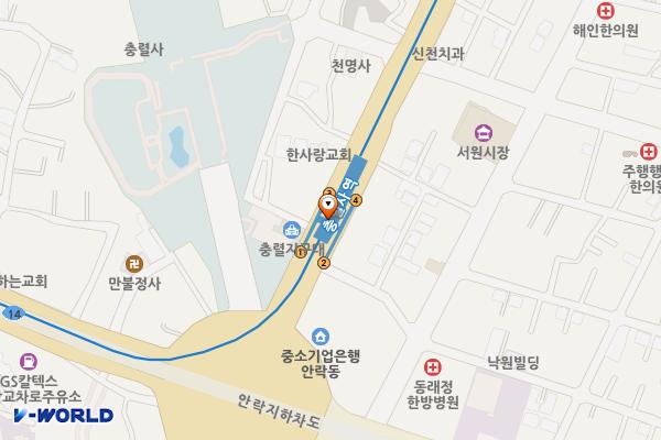 충렬사 지하철역(4호선) 위치 지도 — 부산광역시 동래구 반송로 지하 205