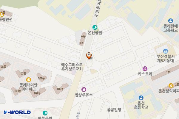 우장춘기념관 위치 지도 — 부산광역시 동래구 우장춘로62번길 7