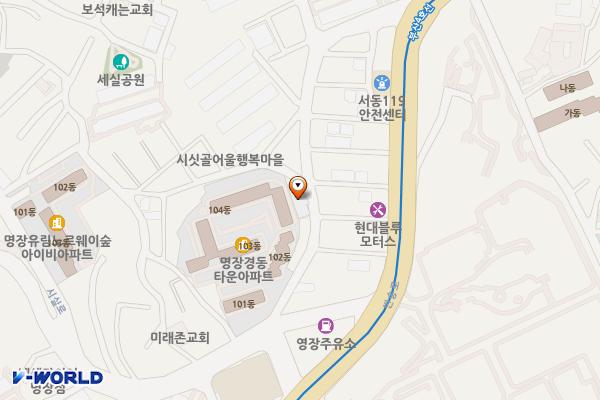 명장제2동 행정복지센터 위치 지도 — 부산광역시 동래구 명서로 168