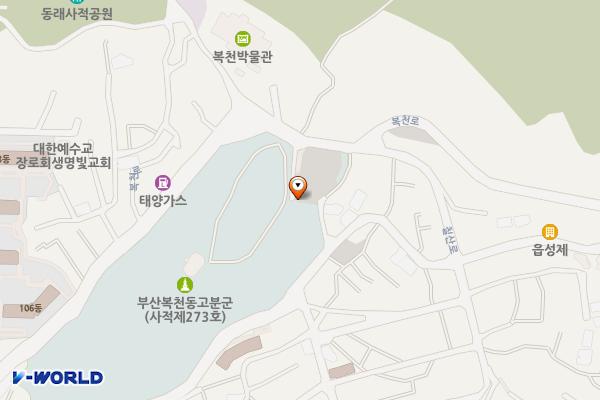 복천박물관 위치 지도 — 부산광역시 동래구 복천로 66