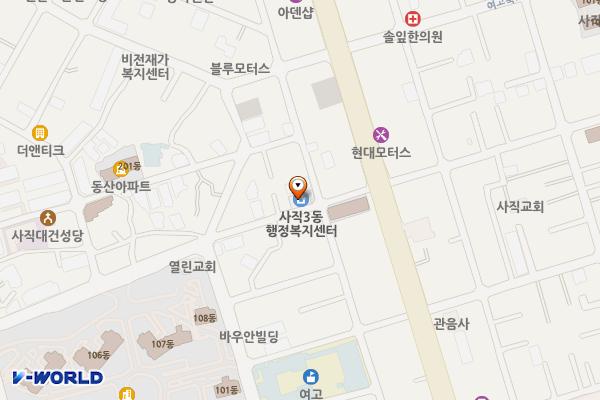 사직제3동 행정복지센터 위치 지도 — 부산광역시 동래구 아시아드대로154번길 79