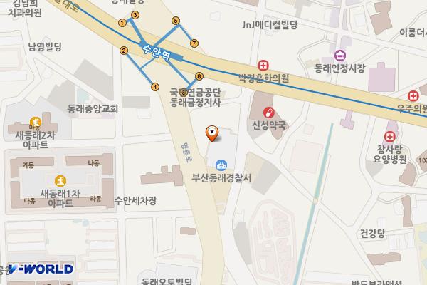 동래경찰서 위치 지도 — 부산광역시 동래구 명륜로 70