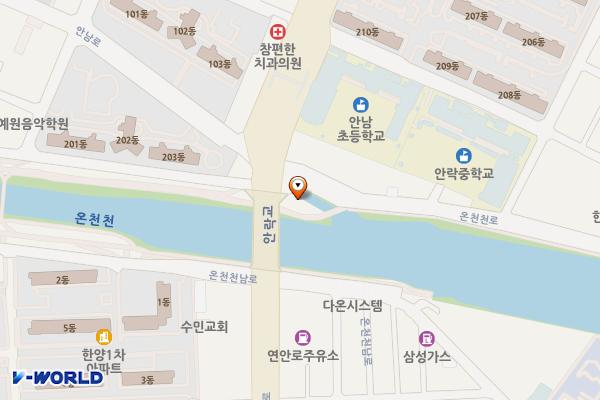 칸나화장실 위치 지도 — 부산광역시 동래구 온천천자전거길 987