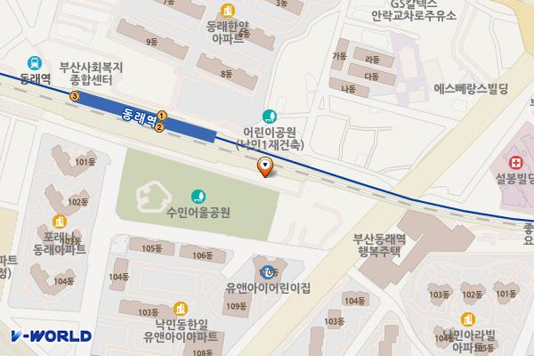 동래구청 위치 지도 — 부산광역시 동래구 온천천로359번길 70