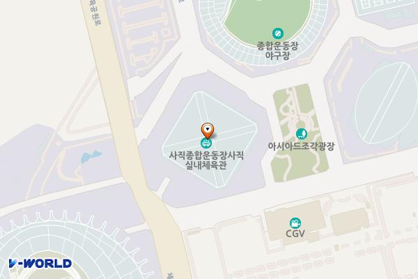 사직실내체육관 위치 지도 — 부산광역시 동래구 사직로 55-32