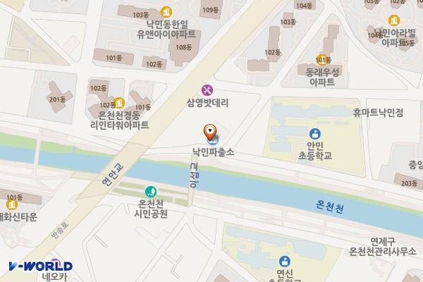 낙민파출소 위치 지도 — 부산광역시 동래구 온천천로 359, 낙민파출소 (낙민동)