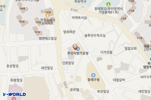 동래구 공공지원센터 위치 지도 — 부산광역시 동래구 충렬대로237번길 117, 동래구공공지원센터 (명륜동)