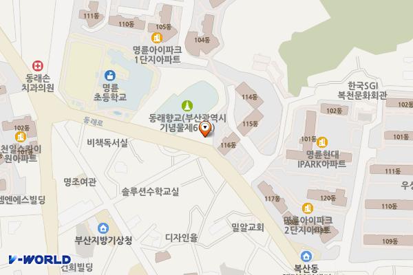 내성지구대 위치 지도 — 부산광역시 동래구 동래로 109