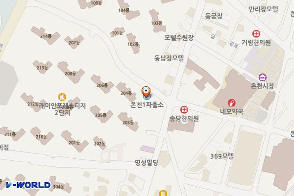 온천1파출소 위치 지도 — 부산광역시 동래구 금강로151번길 9, 온천4지구대 (온천동)