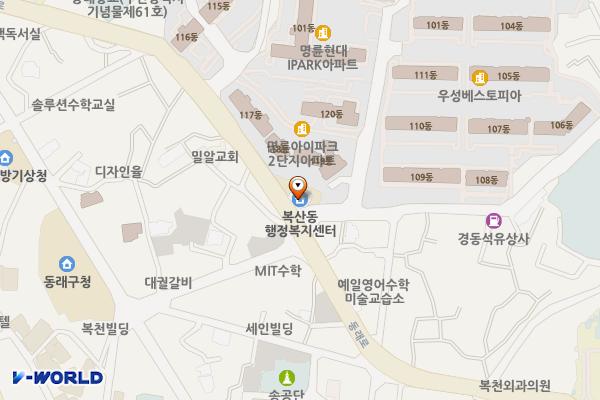하하센터 동래구복산 위치 지도 — 부산광역시 동래구 복천로 1, 3층 (복천동)