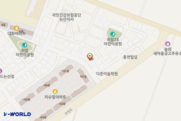 취암동 1082-7번지 임시공영주차장 위치 지도 — 충청남도 논산시 취암동 1082-7