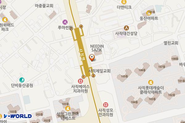 사직 우체국 위치 지도 — 부산광역시 동래구 아시아드대로 154