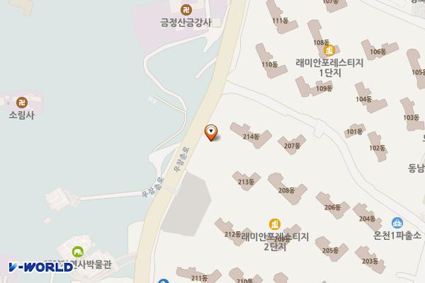 온천119안전센터 위치 지도 — 부산광역시 동래구 우장춘로 196