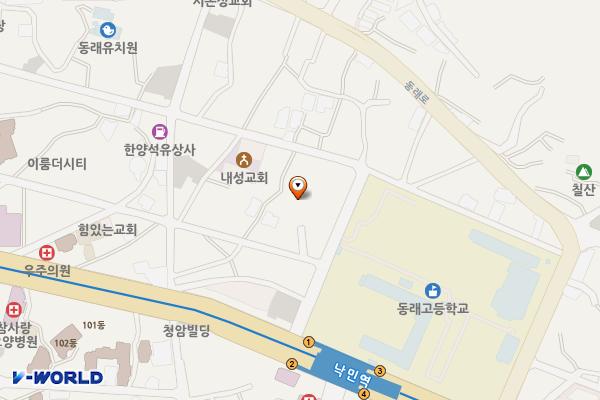 박차정생가 위치 지도 — 부산광역시 동래구 명륜로98번길 129-10