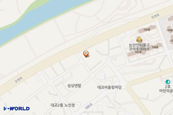 대교동 306번지 임시공영주차장 위치 지도 — 충청남도 논산시 중앙로506번길 41-13