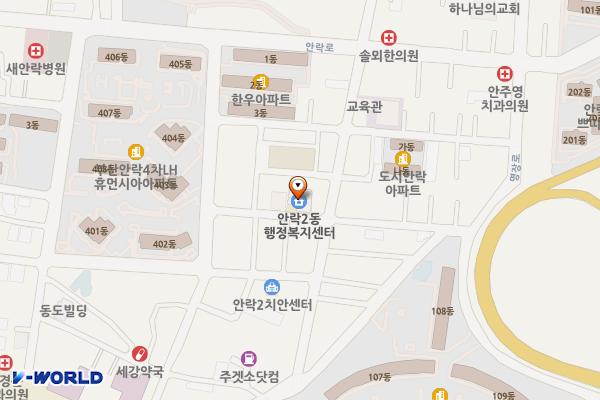 안락제2동 행정복지센터 위치 지도 — 부산광역시 동래구 명안로18번길 103