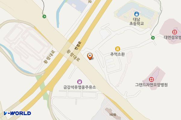 사랑드림 주유소 위치 지도 — 부산광역시 남구 황령대로 343 (대연동, 용소주유소)