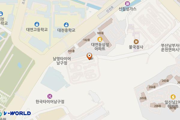 남부운전면허시험장 본관 위치 지도 — 부산광역시 남구 용호로 16 (용호동, 남부운전면허시험장)