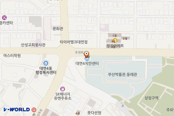 대연4치안센터 위치 지도 — 부산광역시 남구 유엔로 152 (대연동, 대연4치안센터)
