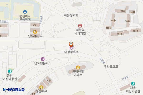 대성주유소 위치 지도 — 부산광역시 남구 문현로 67 (문현동, 대성주유소)